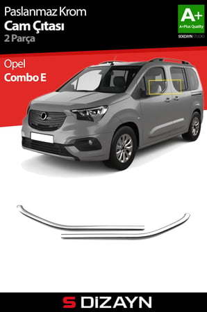 S-Dizayn Opel Combo E Krom Cam Çıtası 2 Prç 2019 Üzeri A+ Kalite