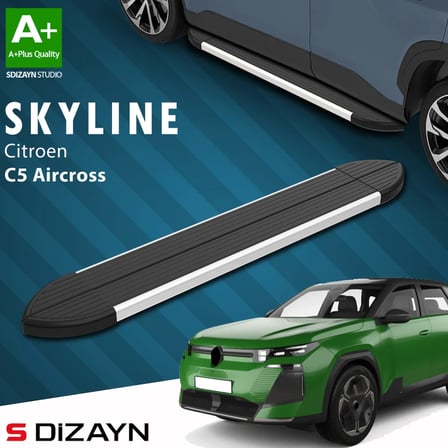 S-Dizayn Citroen C5 Aircross 2 Hybrid Benzinli Skyline Aluminyum Yan Basamak 193 Cm 2025 Üzeri A+ Kalite