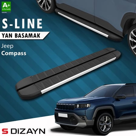 S-Dizayn Jeep Compass 3 S-Line Aluminyum Yan Basamak 193 Cm 2025 Üzeri A+ Kalite