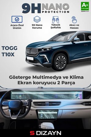 S-Dizayn Togg T10X Ekran Koruyucu Seti Tam Set (PARLAK) 2023 Üzeri A+ Kalite