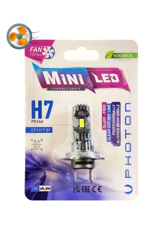 MERCEDES BENZ CLK Class 1998-2003 ile uyumlu Mini Fanlı H7 Kısa LED Far 16000 lumens