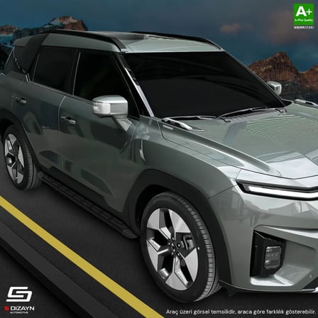 S-Dizayn Citroen C5 Aircross 2 Hybrid Benzinli S-Plus Siyah Yan Basamak 193 Cm 2025 Üzeri A+ Kalite