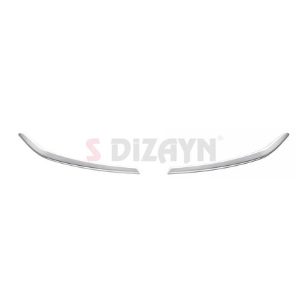 S-Dizayn Fiat Doblo 3 Krom Far Üst Çıtası 2 Prç. 2023 Üzeri A+ Kalite