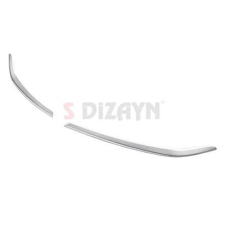 S-Dizayn Fiat Doblo 3 Krom Far Üst Çıtası 2 Prç. 2023 Üzeri A+ Kalite