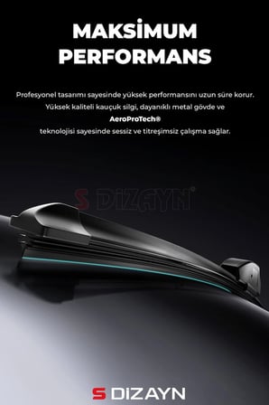 S-Dizayn 9 Aparatlı Oto Cam Sileceği 35 Cm 14 İnç Universal A+ Kalite