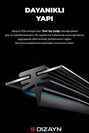 S-Dizayn 9 Aparatlı Oto Cam Sileceği 35 Cm 14 İnç Universal A+ Kalite