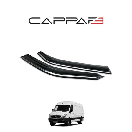 Mercedes Sprinter 2006-2012 Yıl Aralığı Uyumlu Cam Rüzgarlığı 2 Parça Kromlu