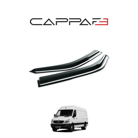 Mercedes Sprinter 2006-2012 Yıl Aralığı Uyumlu Cam Rüzgarlığı 2 Parça Kromlu