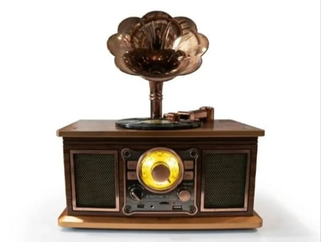 Everton Rt-623  Nostaljik Radyo - Büyük Boy - Gramafon Aksesuarlı - Bluetooth - Usb -Aux - Fm Radyo -Tf/Sd Kart Girişli