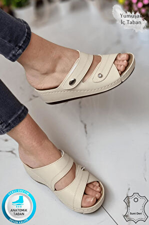 Depi Kadın Ortopedik Yumuşak Taban Günlük Terlik Şık Taşlı Misafir Genç Anne Dışarı & Ev Terliği