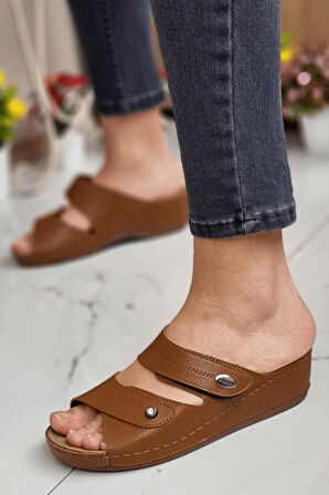 Depi Kadın Ortopedik Yumuşak Taban Günlük Terlik Şık Taşlı Misafir Genç Anne Dışarı & Ev Terliği