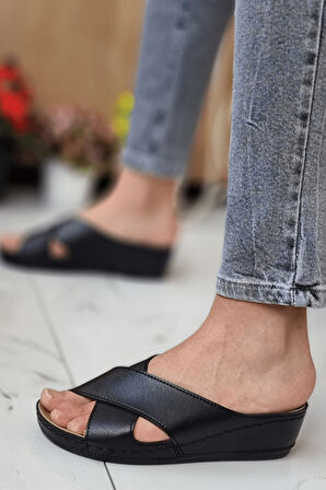 Desy Kadın Ortopedik Taban Şık Konfor Modeli Günlük Terlik Genç Anne Ev Dışarı Terliği