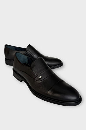 Erkek Hakiki Deri Ayakkabı SİYAH - FÜME