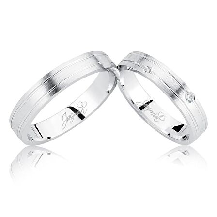 Beyaz Altın Alyans 3402-2