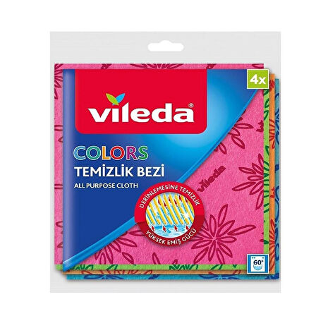 Vileda Colors 4 Lü Temizlik Bezi 