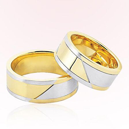 Sarı Beyaz Altın Alyans 3403