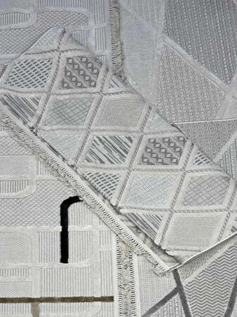 Vivaldi Soho 1087 Gri İskandinav Serisi Salon Oturma Yatak Odası Halısı