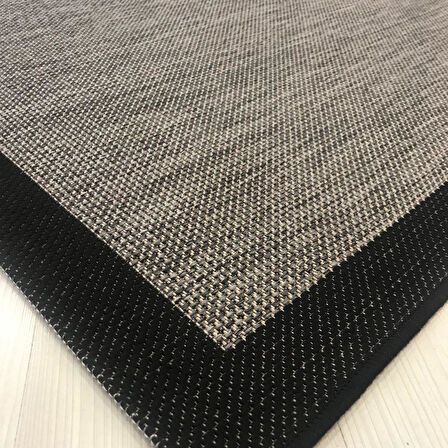 Halıcı Mustafa Jüt Sisal Halı 9715 Vizon Siyah Serisi Salon Oturma Yatak Odası Halısı