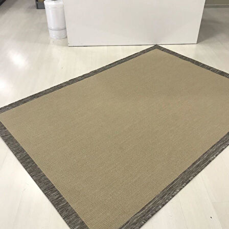 Halıcı Mustafa Jüt Sisal Halı 9709 Bej Kahve Serisi Salon Oturma Yatak Odası Halısı