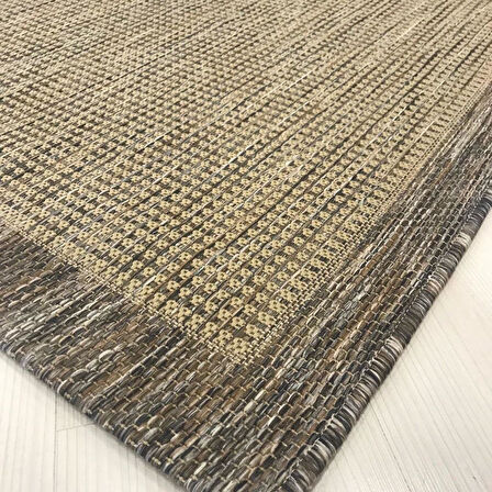 Halıcı Mustafa Jüt Sisal Halı 9509 Bej Kahve Serisi Salon Oturma Yatak Odası Halısı