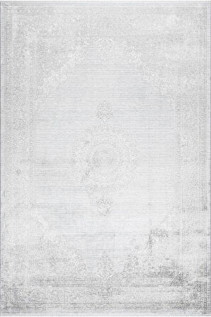 Pastel Halı Rönesans 7573596 Gri Viskon Akrilik Salon Oturma Yatak Odası Halısı