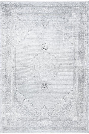 Pastel Halı Rönesans 7573597 Gri Viskon Akrilik Salon Oturma Yatak Odası Halısı