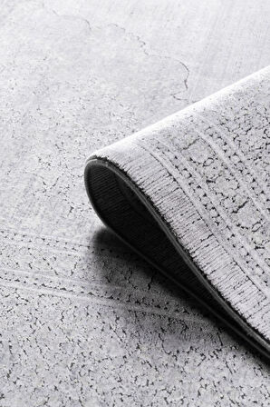 Pastel Halı Rönesans 7573597 Gri Viskon Akrilik Salon Oturma Yatak Odası Halısı