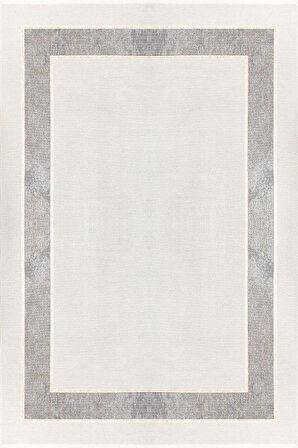 Pastel Halı Rönesans 76205 075 Krem Gri Akrilik Salon Oturma Yatak Odası Halısı