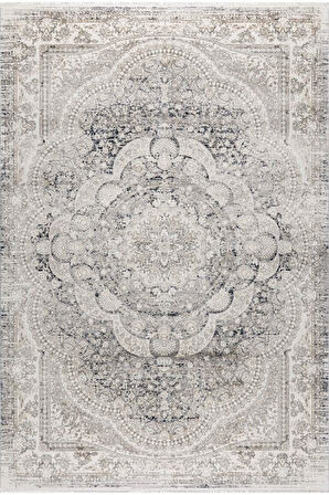 Pastel Halı Kratos 75965-30 Bej Gri Akrilik Salon Oturma Yatak Odası Halısı