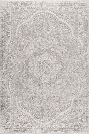 Pastel Halı Kratos 75965-60 Gri Akrilik Salon Oturma Yatak Odası Halısı