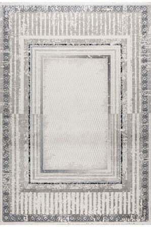 Pastel Halı Kratos 75972-30 Gri Akrilik Salon Oturma Yatak Odası Halısı