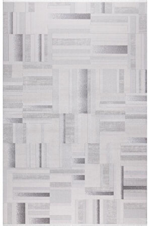 Pastel Halı Keops D169B Krem Gri Akrilik Salon Oturma Yatak Odası Halısı