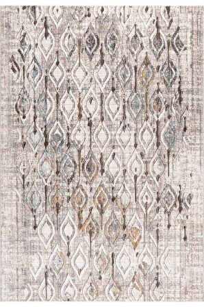 Pastel Halı Discovery 1496A Kemik Bej Salon Oturma Yatak Odası Halısı