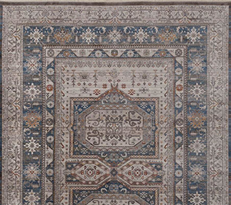 Gabardin Halı 7/24 Serisi 1481 Mavi Salon Oturma Yatak Odası Halısı