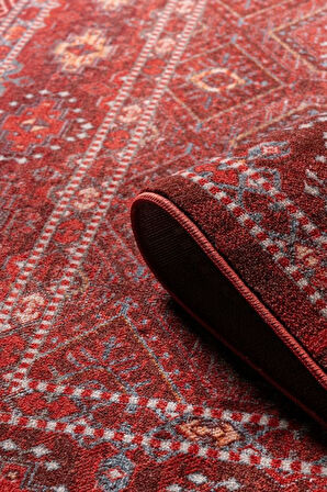 Pastel Halı Discovery 1393A Kırmızı Salon Oturma Yatak Odası Halısı