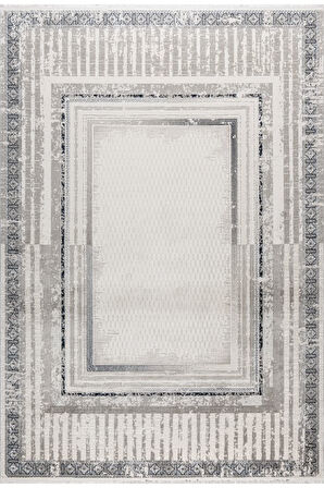 Pastel Halı Kratos 75972-30 Gri Akrilik Salon Oturma Yatak Odası Halısı