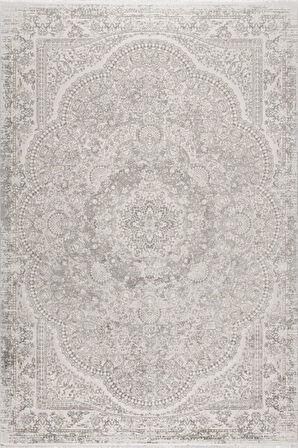 Pastel Halı Kratos 75965-60 Gri Akrilik Salon Oturma Yatak Odası Halısı
