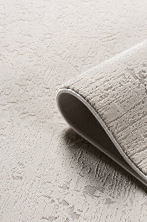 Pastel Halı Kratos 75965-60 Gri Akrilik Salon Oturma Yatak Odası Halısı