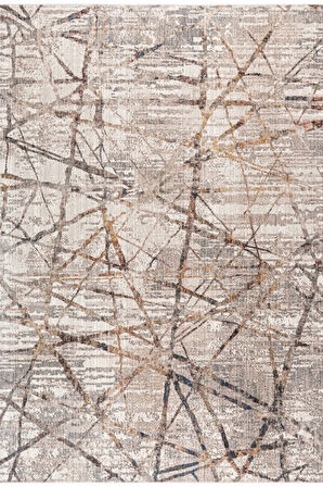 Pastel Halı Discovery 1532A Gri Bej Salon Oturma Yatak Odası Halısı