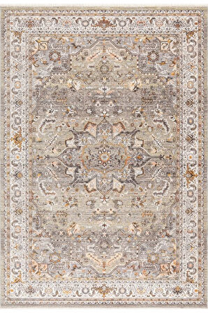 Pastel Halı Discovery 1540A Yeşil Bej Salon Oturma Yatak Odası Halısı