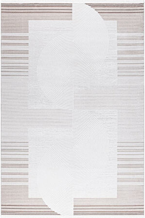 Pastel Halı Almira D145A Krem Kahve Akrilik Salon Oturma Yatak Odası Halısı