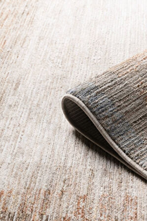 Pastel Halı Petra E008A Krem Gri Salon Oturma Yatak Odası Halısı