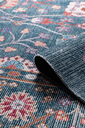 Pastel Halı Twist PS1248 Mavi Serisi Salon Oturma Yatak Odası Halısı