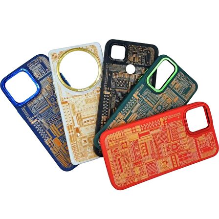 iPhone 12/12 Pro - Circuit Board Içi Kadife Silikon Kılıf