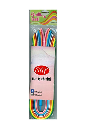 Elif İş Quilling Seti Ince Telkari Kağıt Sanatı 5 mm 50 cm