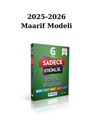 Yanıt 6. Sınıf Sosyal Bilgileri Sadece Etkinlik Çalışma Kit. 2025/26 Maarif Modeli