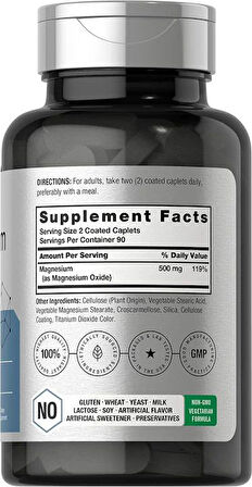 Magnesium 500 mg 180 Kapsül