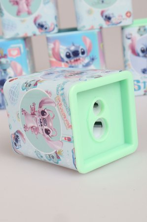 x Dekomus Lisanslı Stitch Çift Bıçaklı Metal Kalemtraş Tek Adet"Dekomus Cep Defteri Hediyeli"