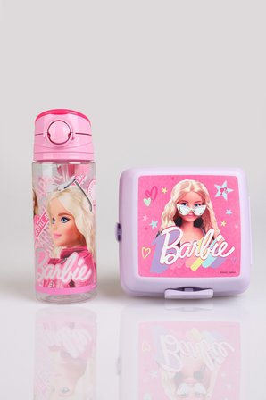 x Dekomus Lisanslı Barbie Extra Glam Collection 500 Ml Matara Ve 2 Katlı Beslenme Kutusu Smart Lunch Box