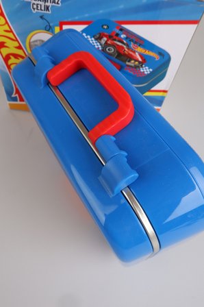 x Dekomus Lisanslı Hotwheels Super Fast Collection 2 Katlı Paslanmaz Çelik Yemek Kabı "Dekomus Cep Defteri Hediyeli"